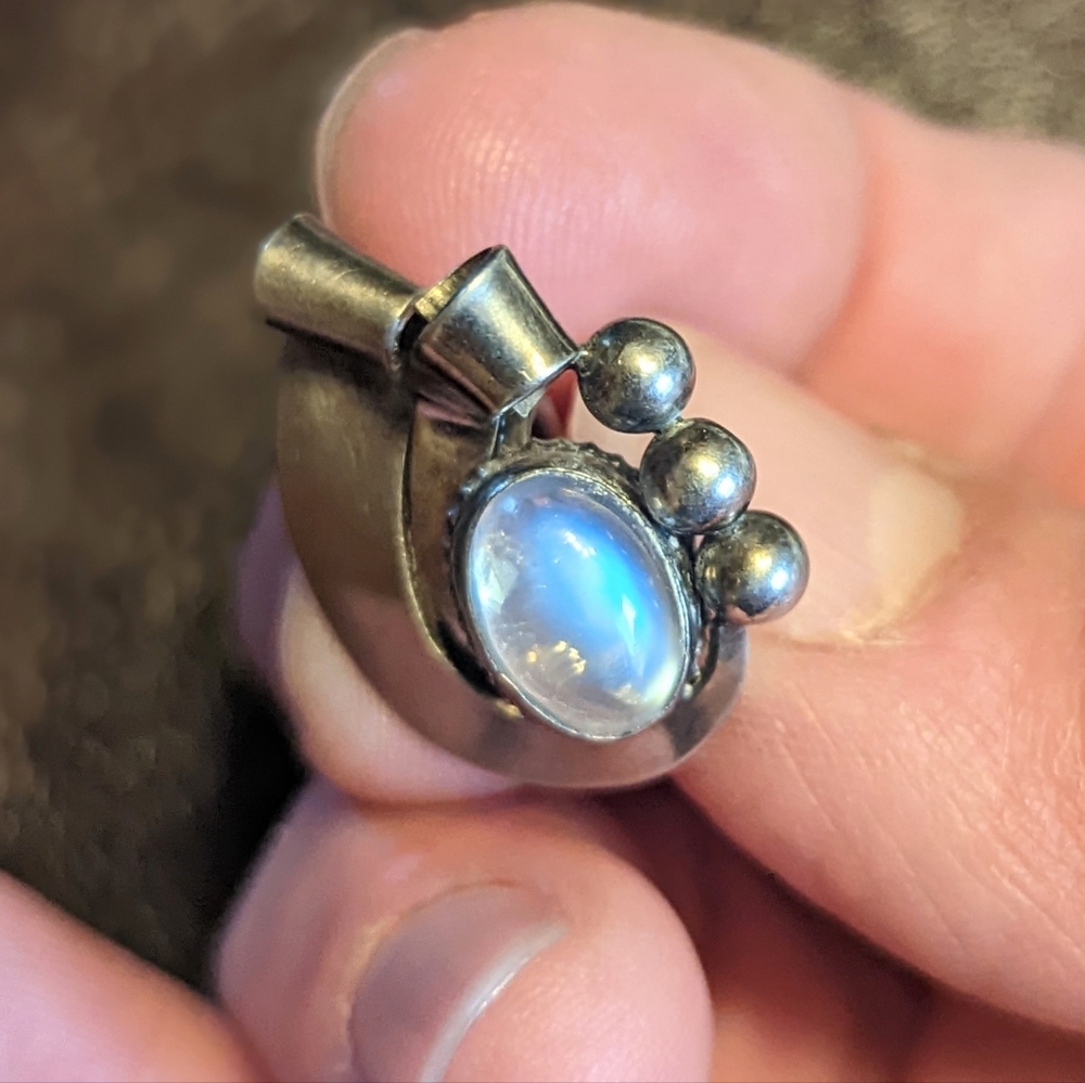 Signed Vintage Walter Lampl Moonstone  Earrings